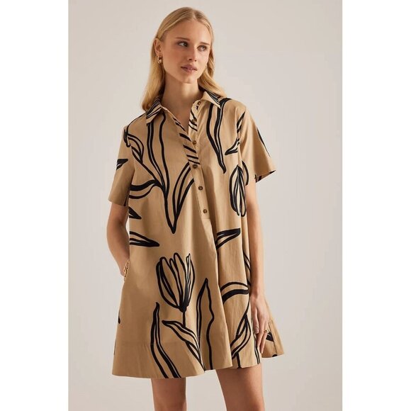 NWT Size XS -The Pollie Short-Sleeve Cotton Swing Tunic Mini Dress (NWT US$ 148) - Picture 6 of 16